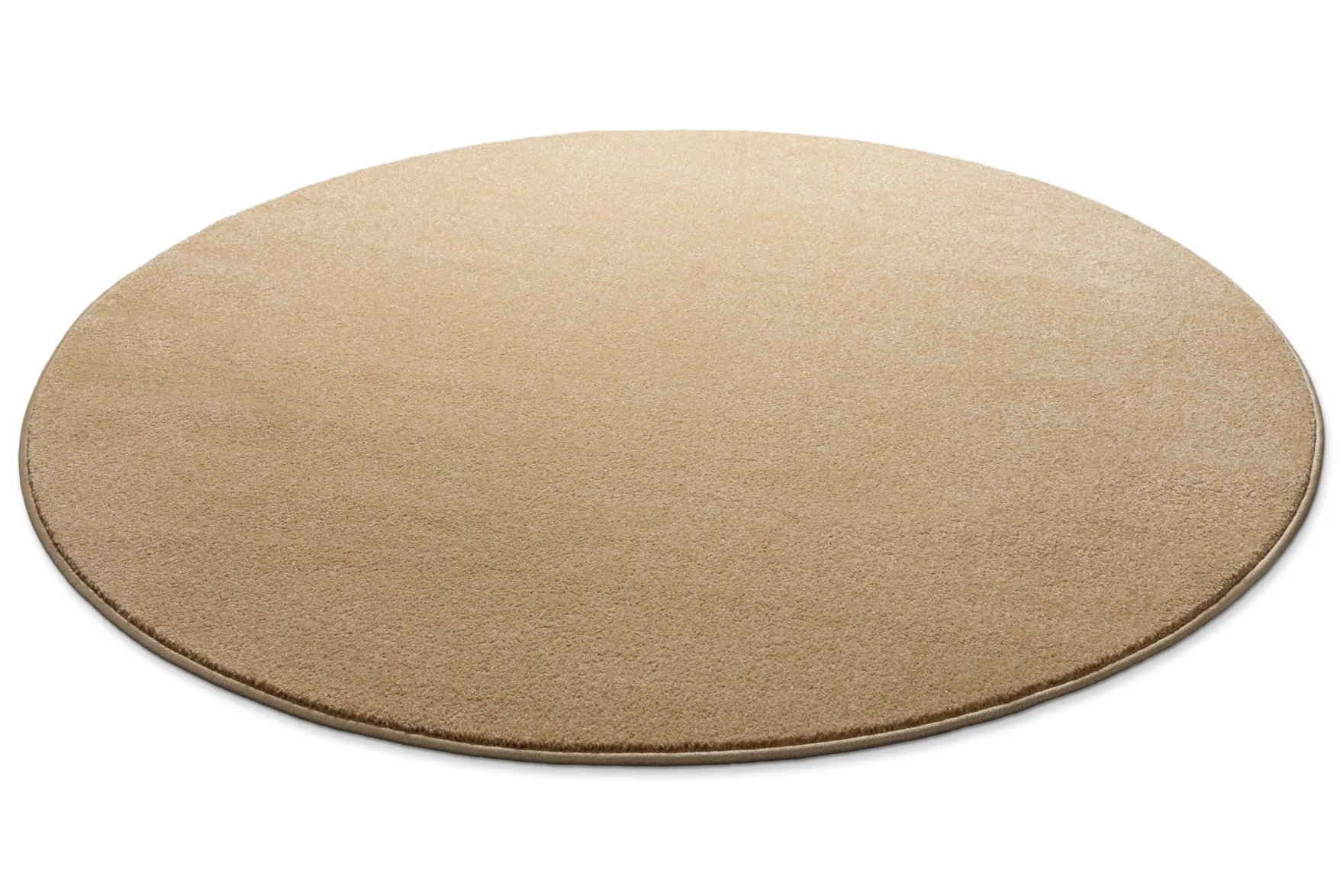 Kurzflorteppich Rund Sand Beige "Freja" WECONhome Basics
