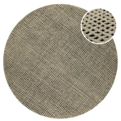 Kurzflor Teppich Rund Sand Beige "Hamptons TWENTYNINE" WECONhome