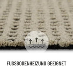 Kurzflor Teppich Rund Sand Beige