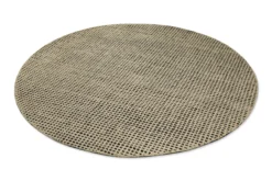 Kurzflor Teppich Rund Sand Beige