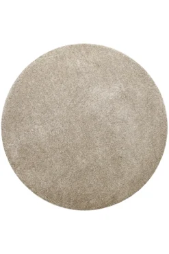 Kurzflorteppich Rund Sand Beige "Manta" Homie Living