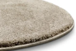 Kurzflorteppich Rund Sand Beige 