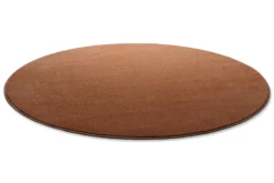 Kurzflorteppich Rund Ziegel Rot