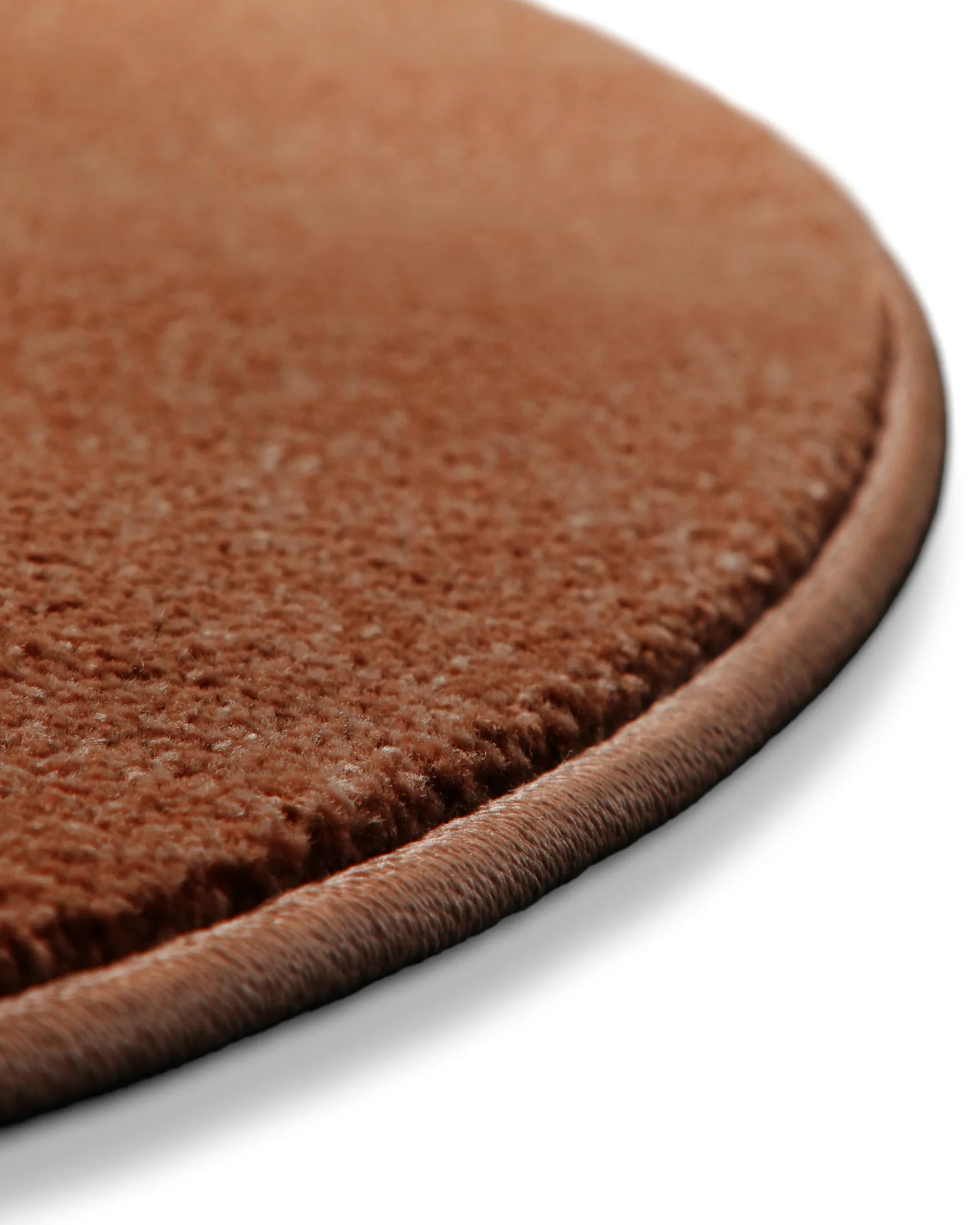 Kurzflorteppich Rund Ziegel Rot "Freja" WECONhome Basics