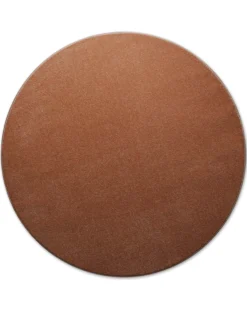 Kurzflorteppich Rund Ziegel Rot
