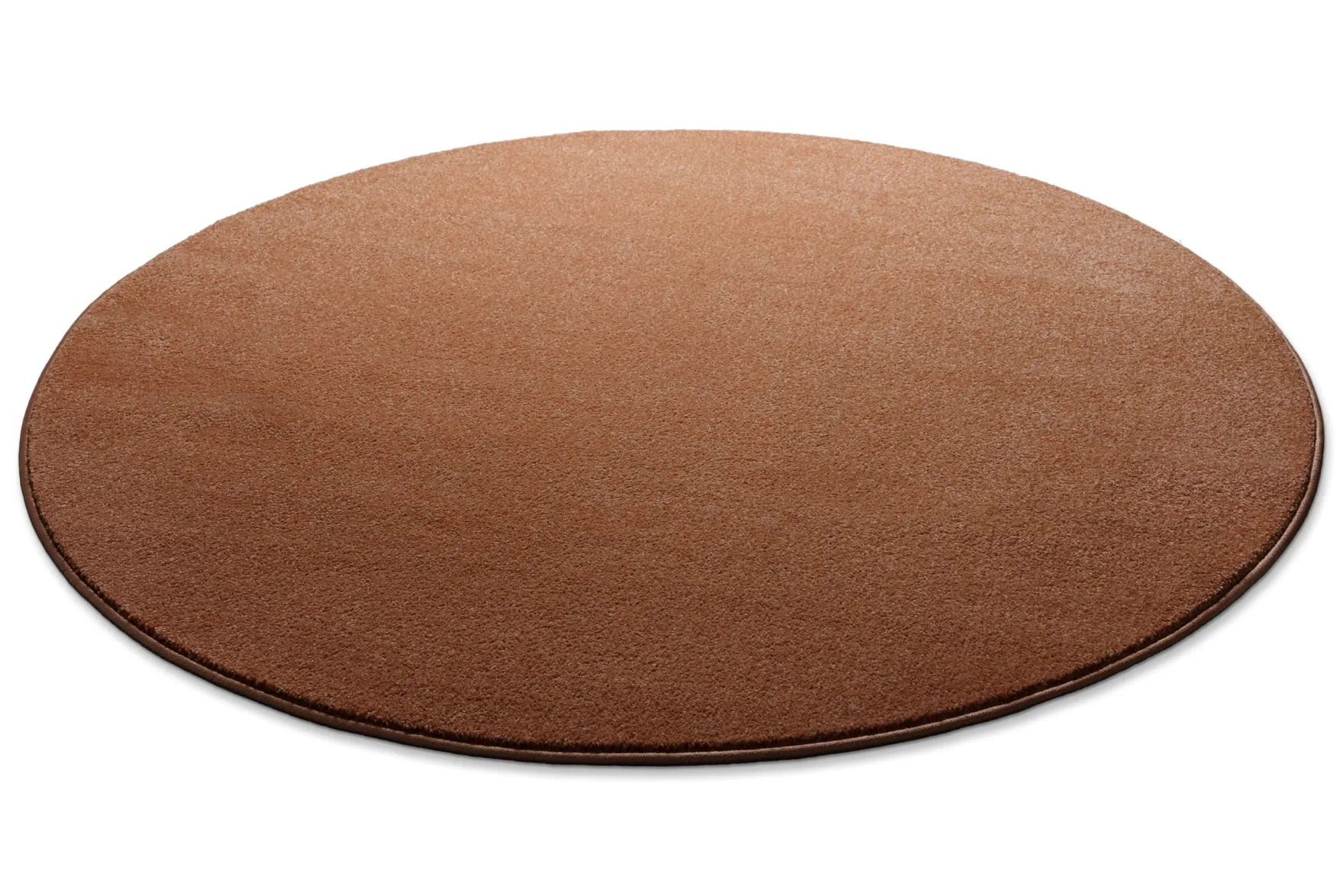 Kurzflorteppich Rund Ziegel Rot "Freja" WECONhome Basics