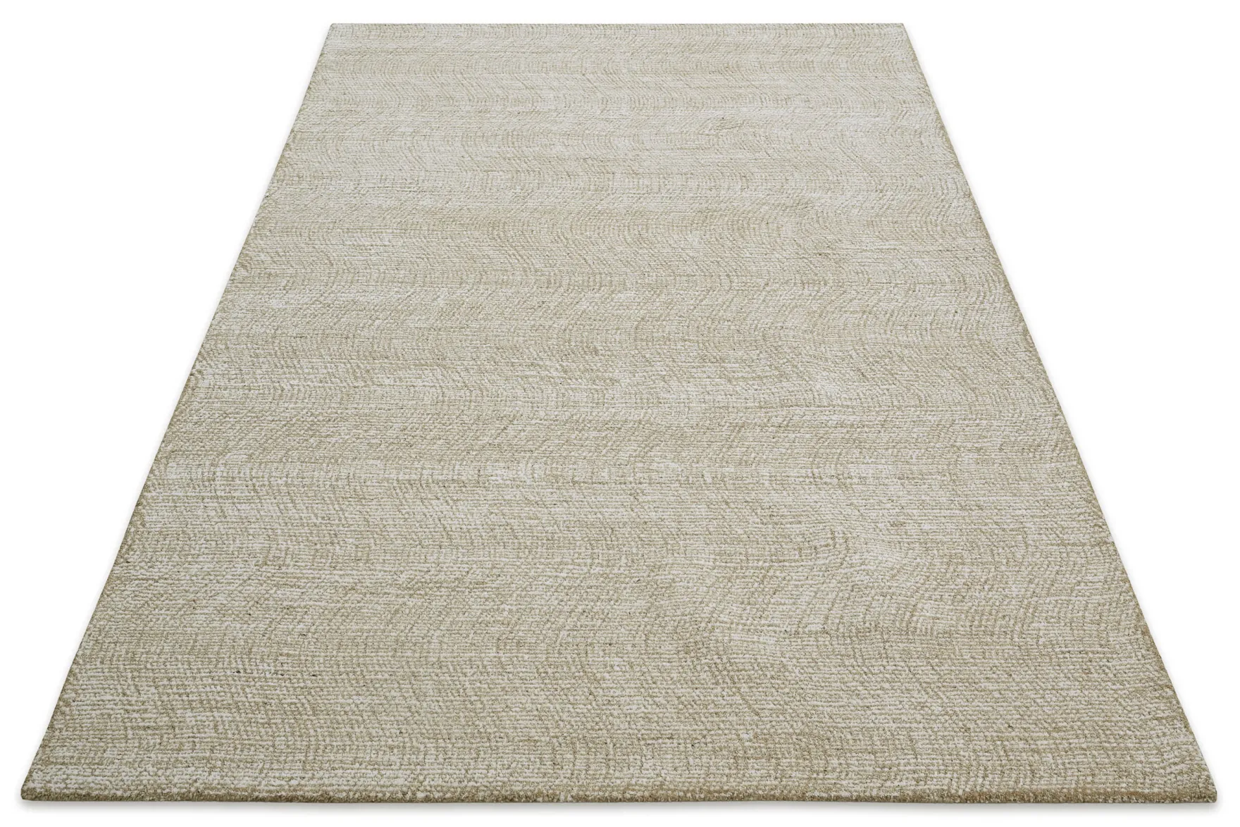 Kurzflor Teppich Sand Beige aus Schurwolle "Hamptons THIRTEEN" WECONhome