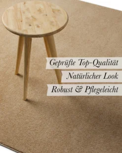 Kurzflorteppich Sand Beige