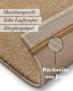 Kurzflorteppich Sand Beige
