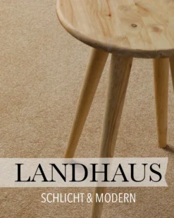 Kurzflorteppich Sand Beige