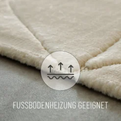 Kurzflorteppich Sand Beige 
