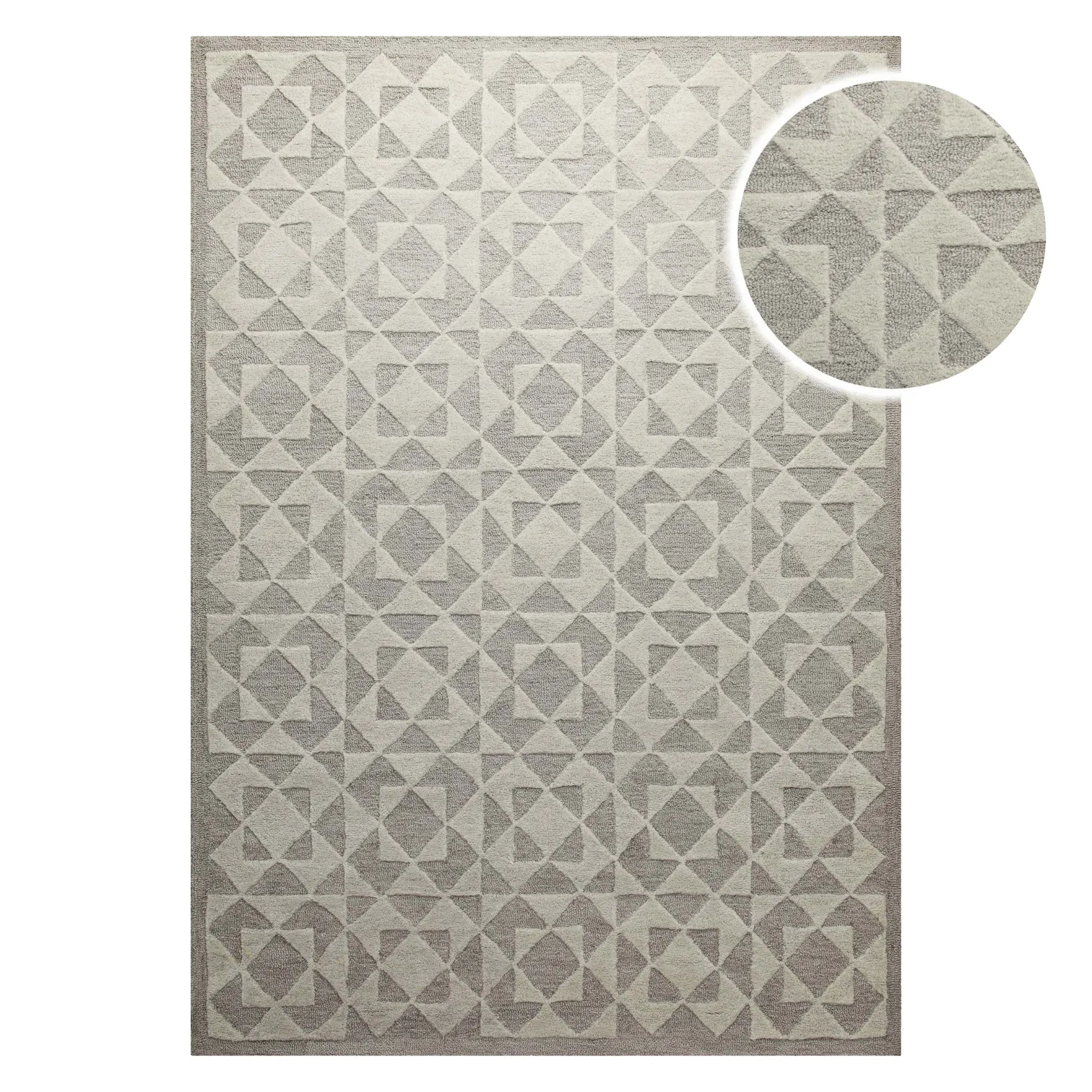 Kurzflorteppich Taupe "Downtown" WECONhome