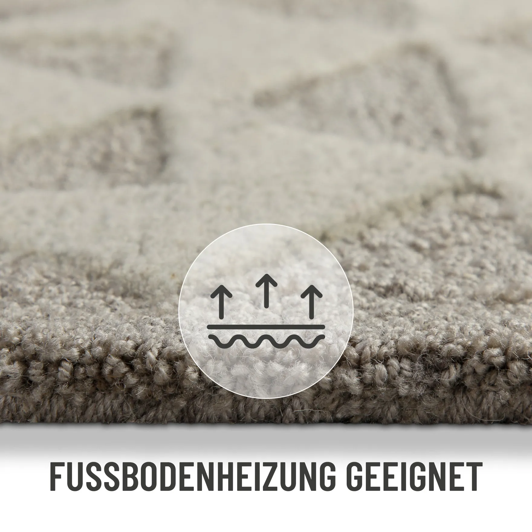 Kurzflorteppich Taupe "Downtown" WECONhome