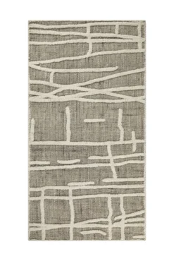 Kurzflor Teppich Taupe meliert 