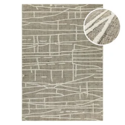 Kurzflor Teppich Taupe meliert 