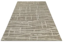 Kurzflor Teppich Taupe meliert 