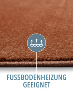 Kurzflorteppich Ziegel Rot