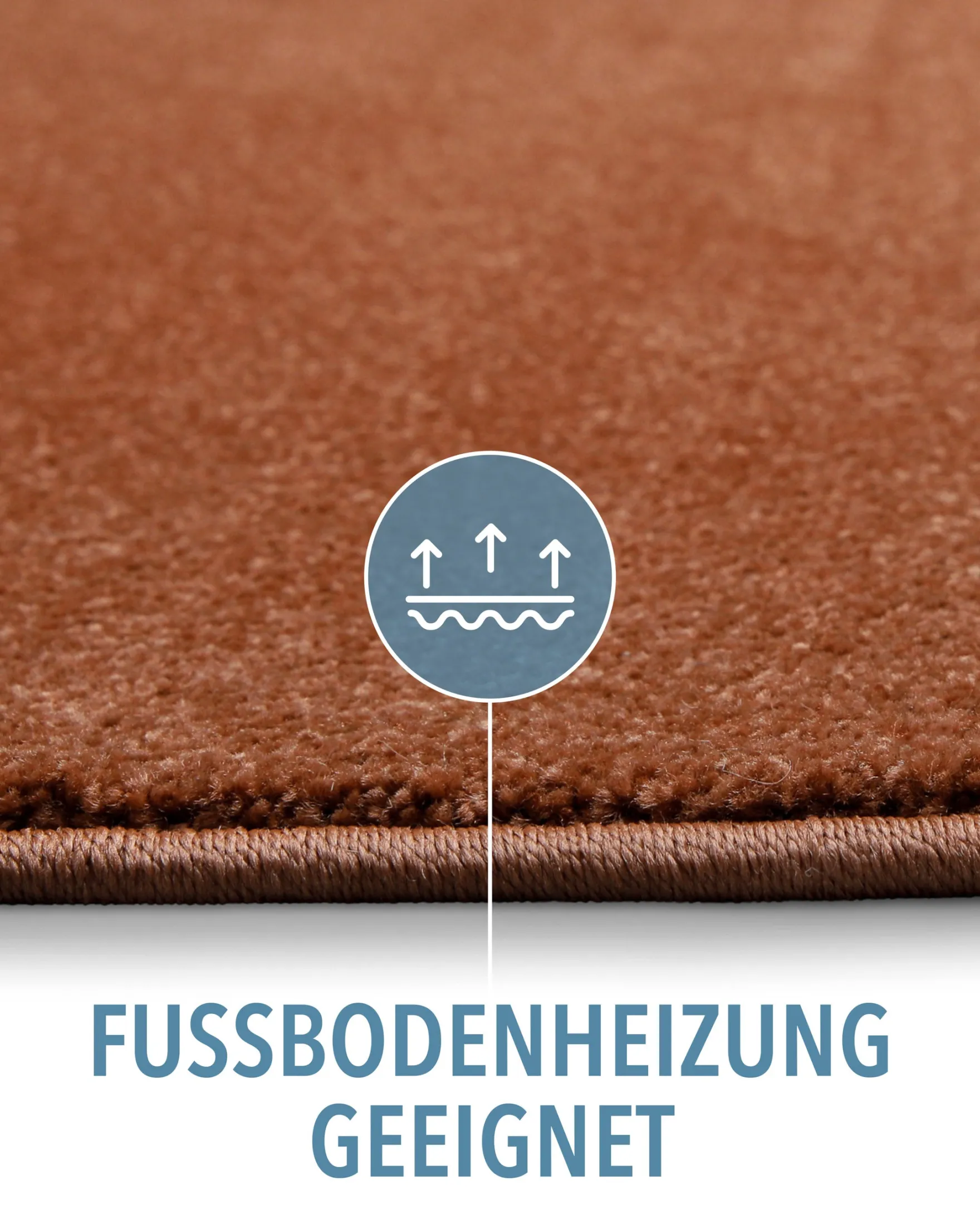 Kurzflorteppich Ziegel Rot "Montepulciano" Homie Living