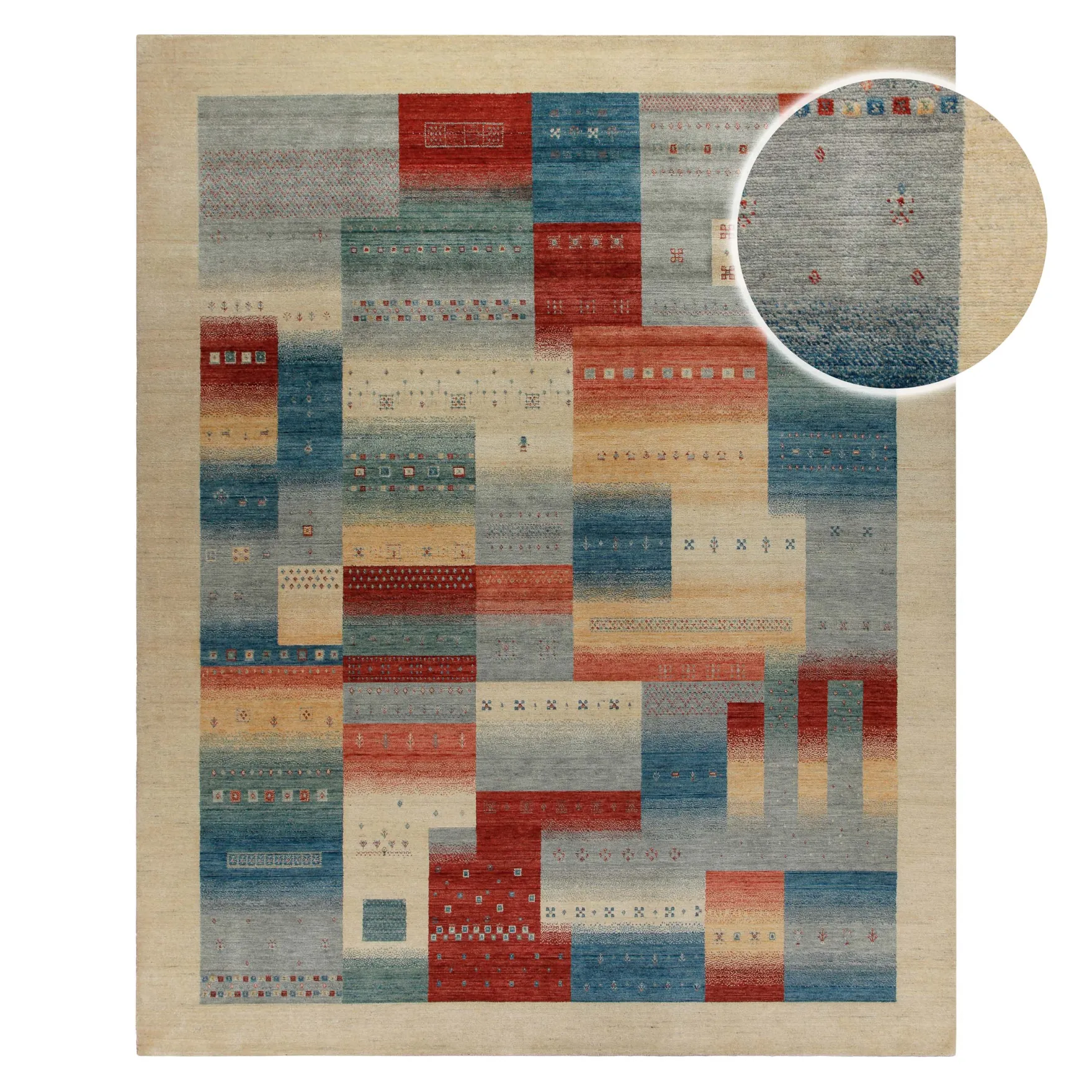 Loribaft Teppich 100 % Schurwolle 245x305 cm