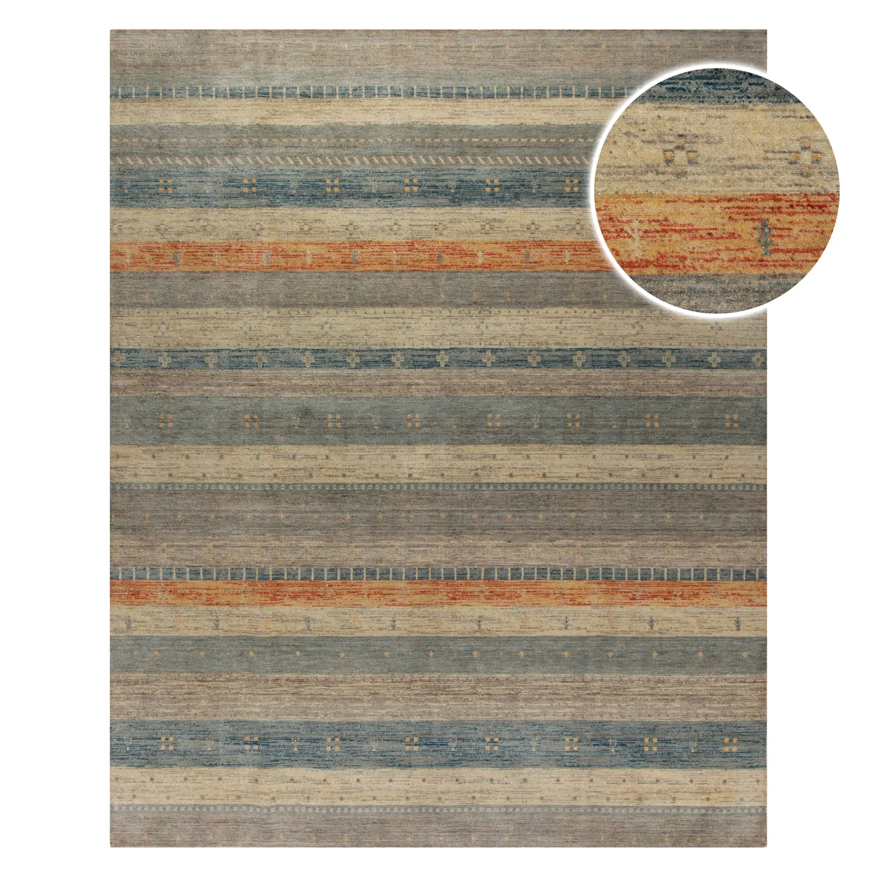 Loribaft Teppich 100 % Schurwolle 245x305 cm