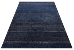 Marineblau im Streifenlauf -Handtuft 160 x 230 cm
