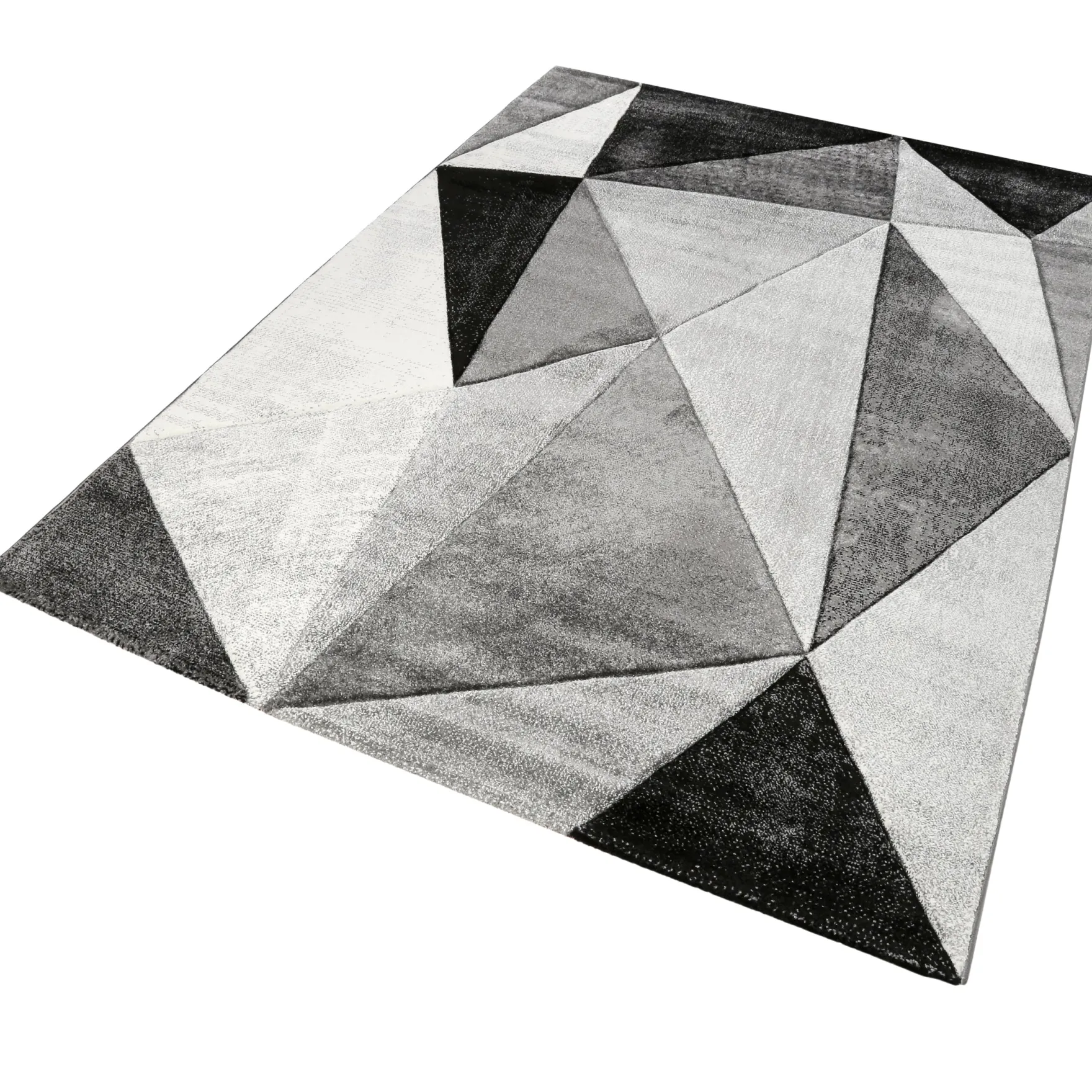 Moderner Webteppich – Robustes & Pflegeleichtes Design - Farbe: Grau Anthrazit