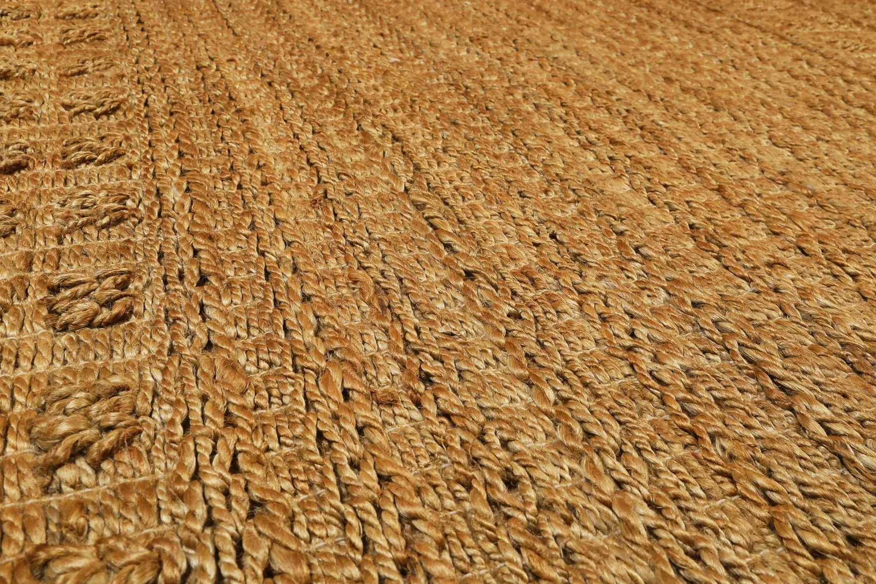 Nachhaltiger Teppich Naturfarben aus Jute "Marseille" Green Looop