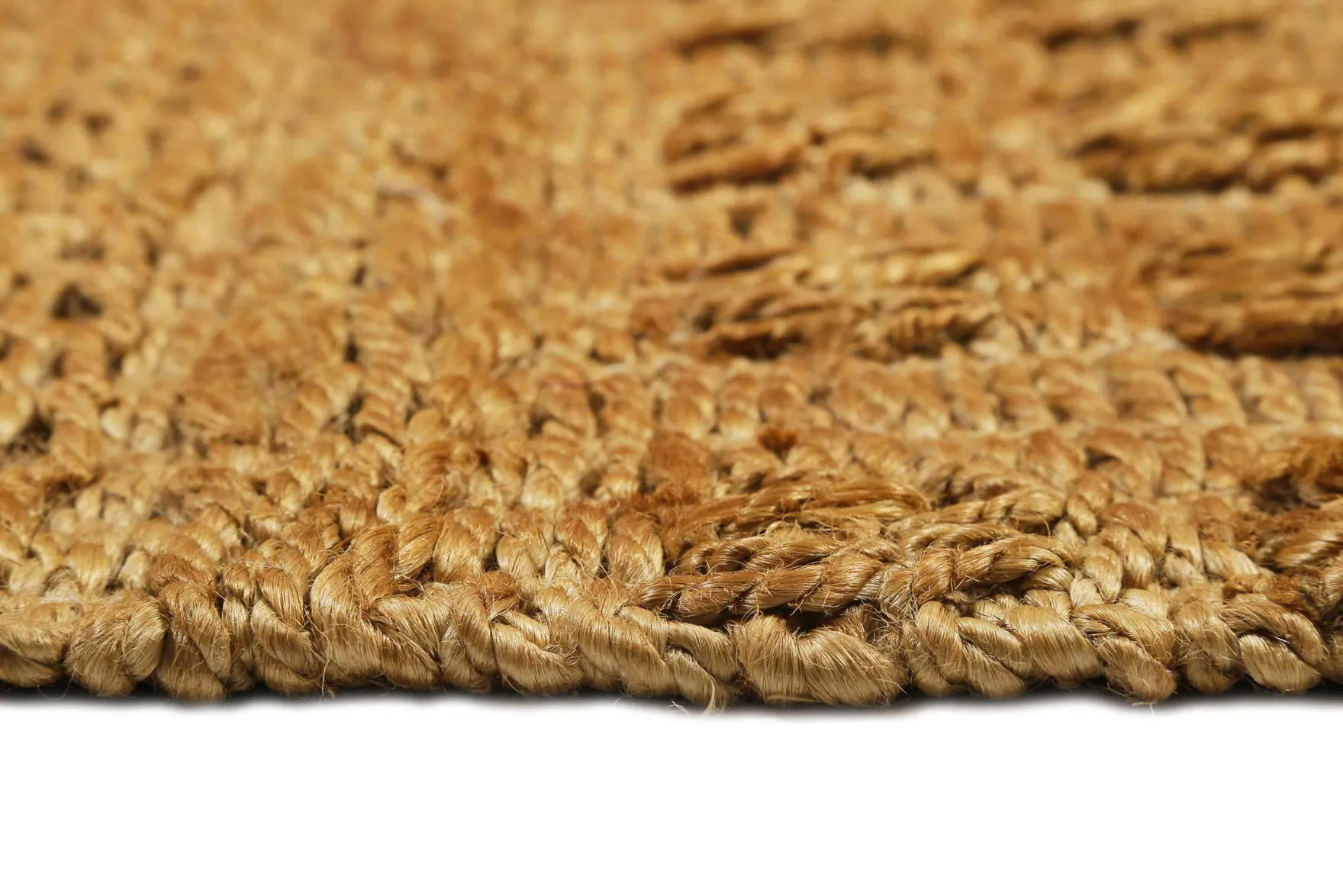 Nachhaltiger Teppich Naturfarben aus Jute "Marseille" Green Looop