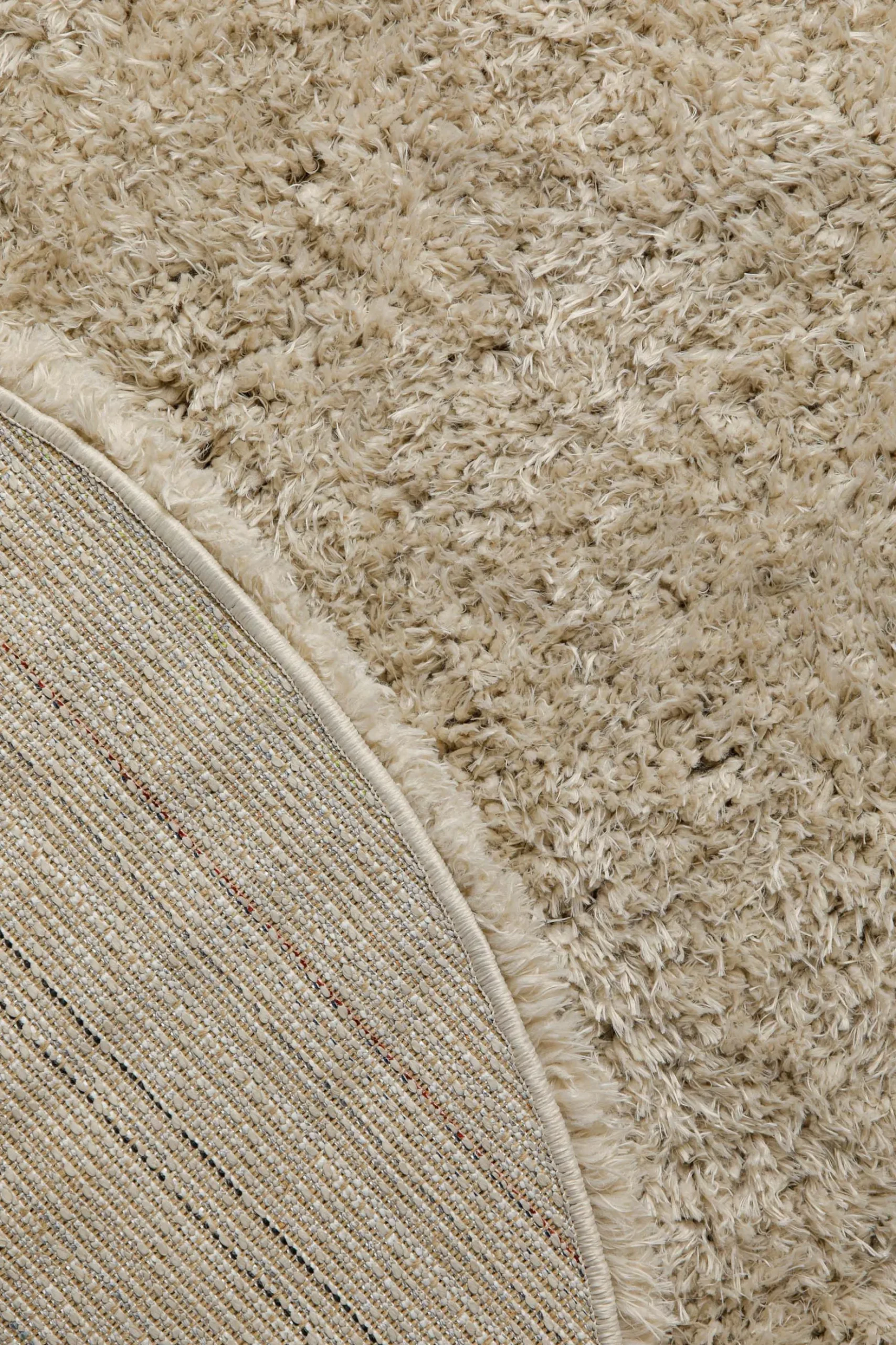 Nachhaltiger Teppich Rund Sand Braun soft & weich "Matteo" Homie Living