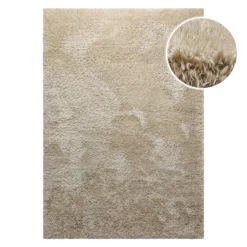 Nachhaltiger Teppich Sand Braun soft & weich