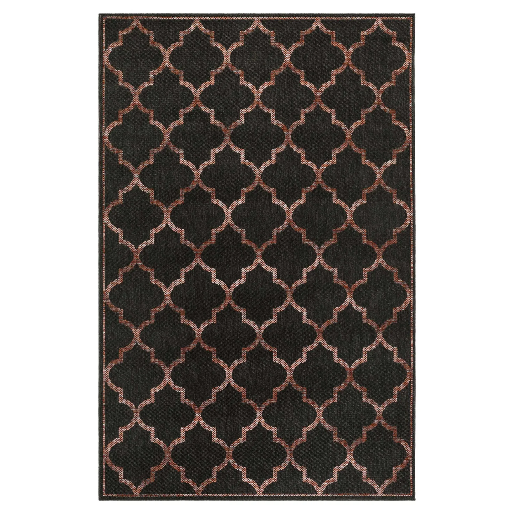 Outdoor Teppich Anthrazit Rot "Gleamy" WECONhome