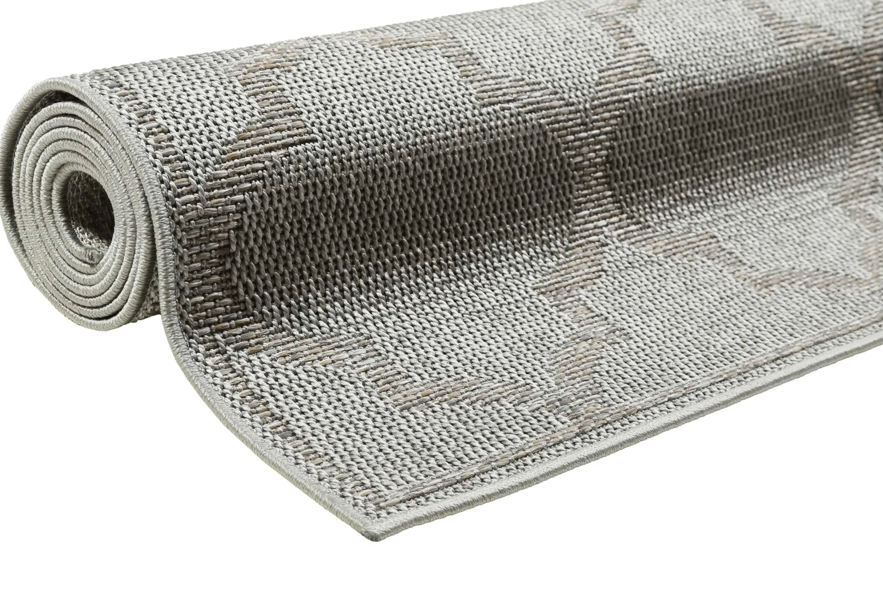 Outdoor Teppich Grau Silber "Gleamy" WECONhome