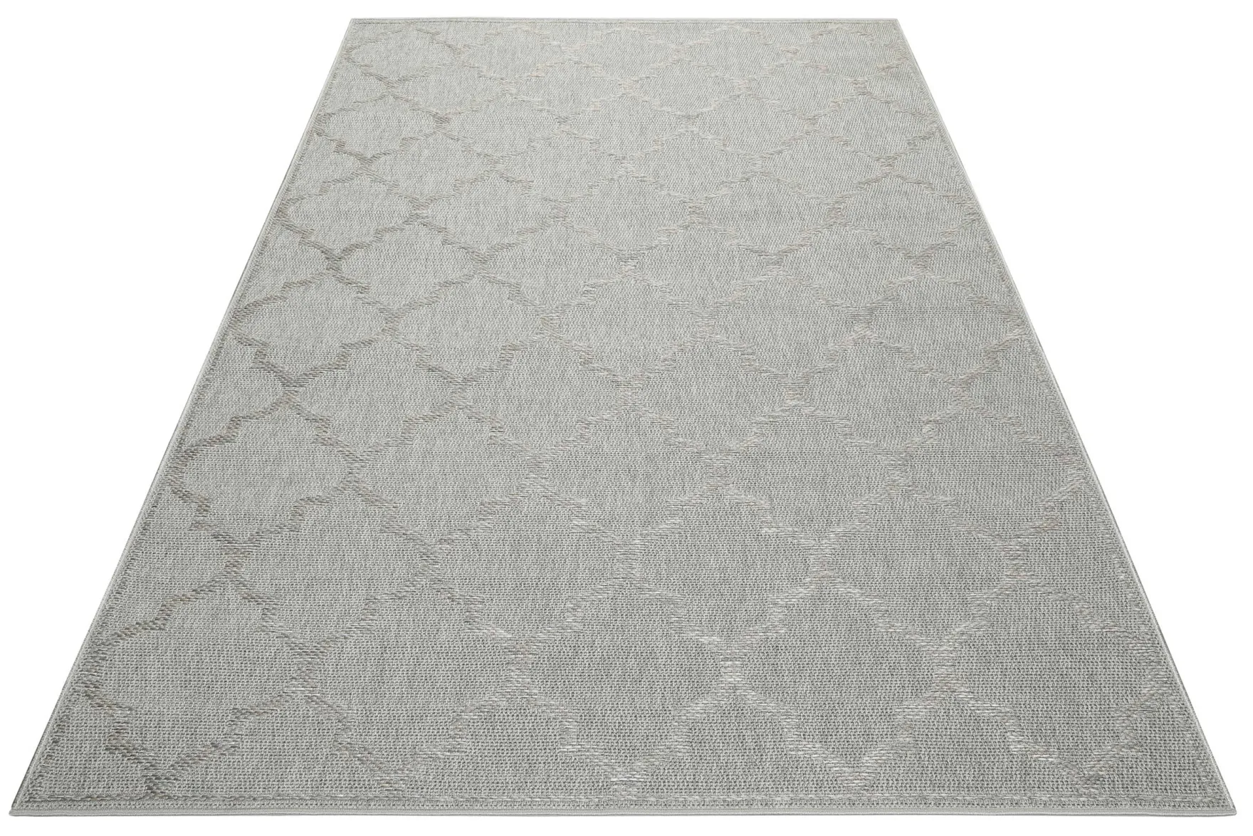 Outdoor Teppich Grau Silber "Gleamy" WECONhome