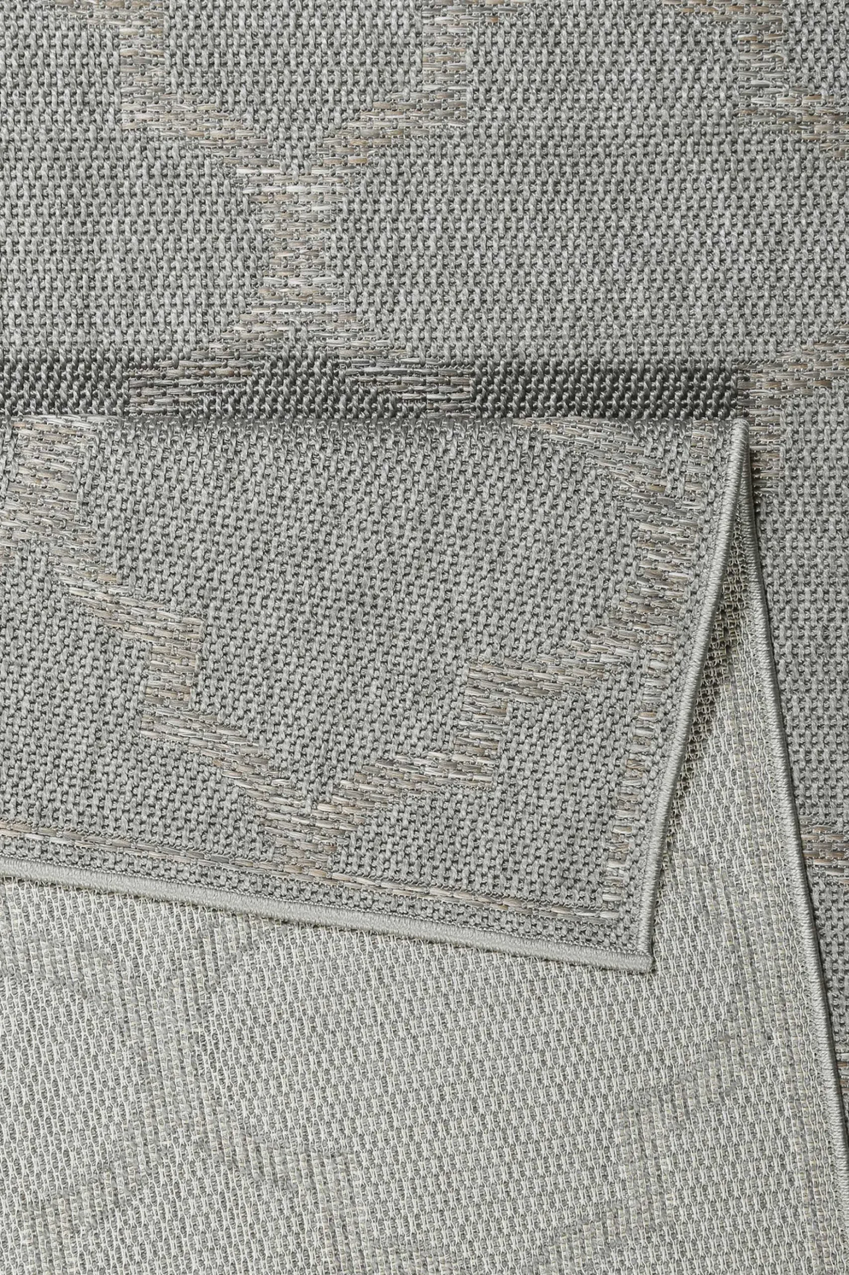 Outdoor Teppich Grau Silber "Gleamy" WECONhome