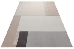 Sand und Wollweiß - Colourblock-Handtuft 160 x 230 cm