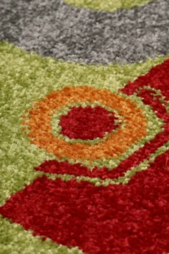 Sigikid Kinderteppich Grün Orange "Traffic"