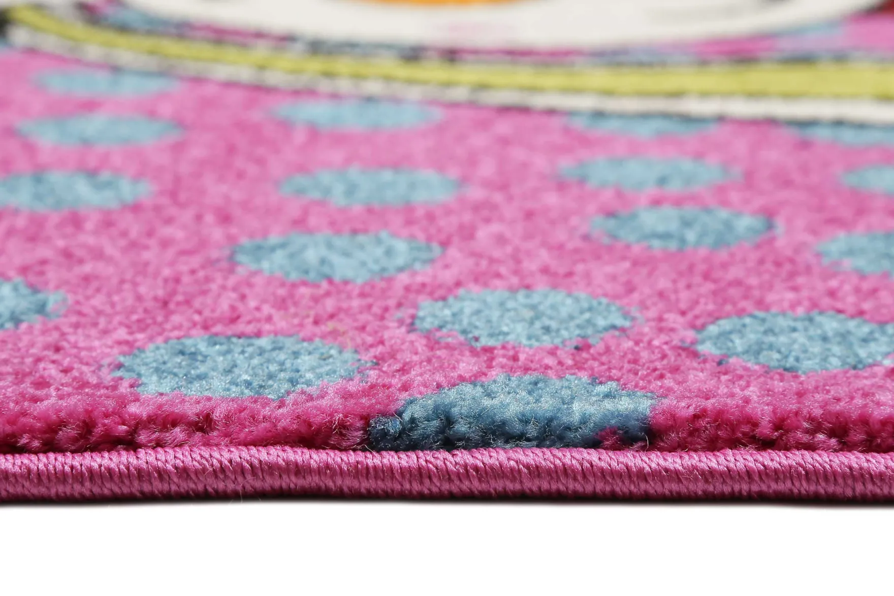 Sigikid Kinderteppich Pink Blau "Rainbow Rabbit"