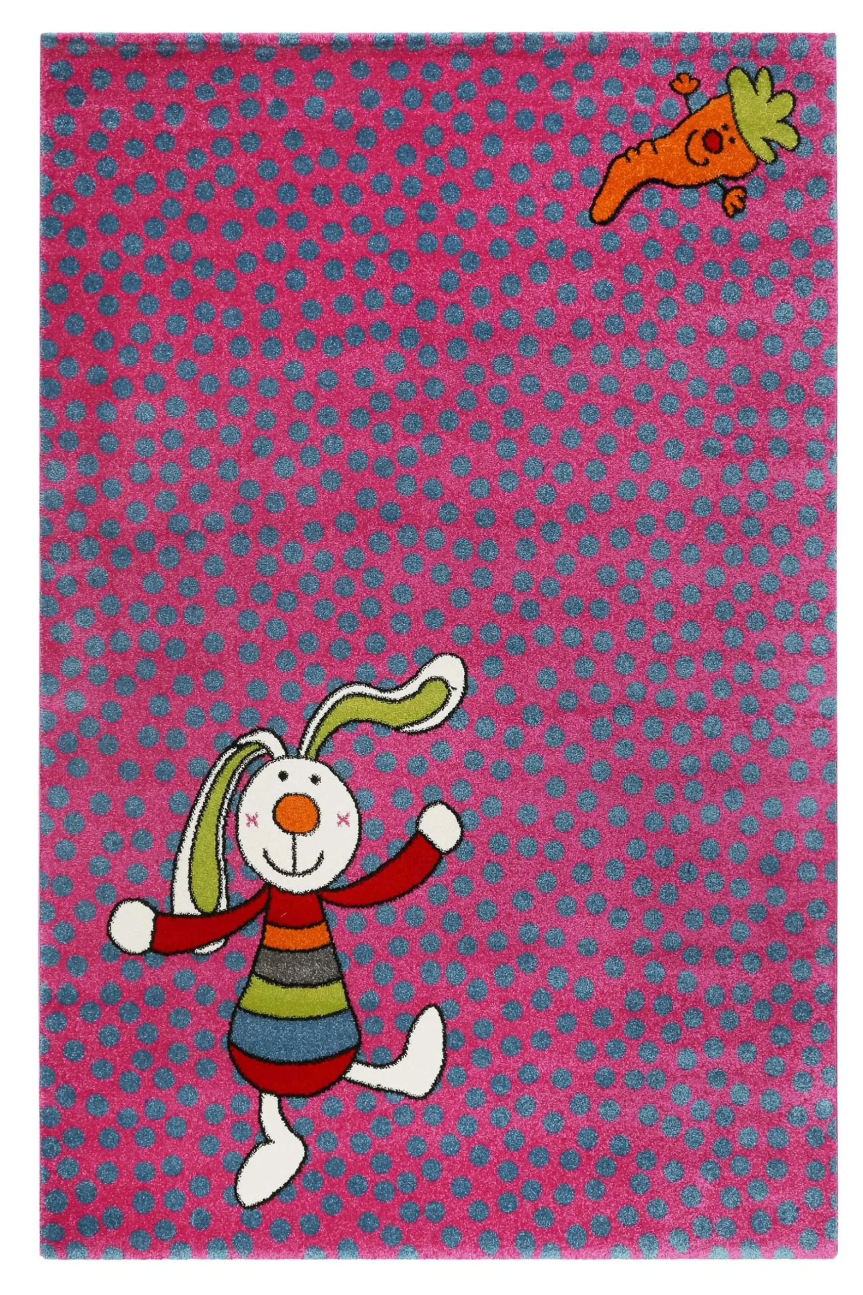 Sigikid Kinderteppich Pink Blau "Rainbow Rabbit"