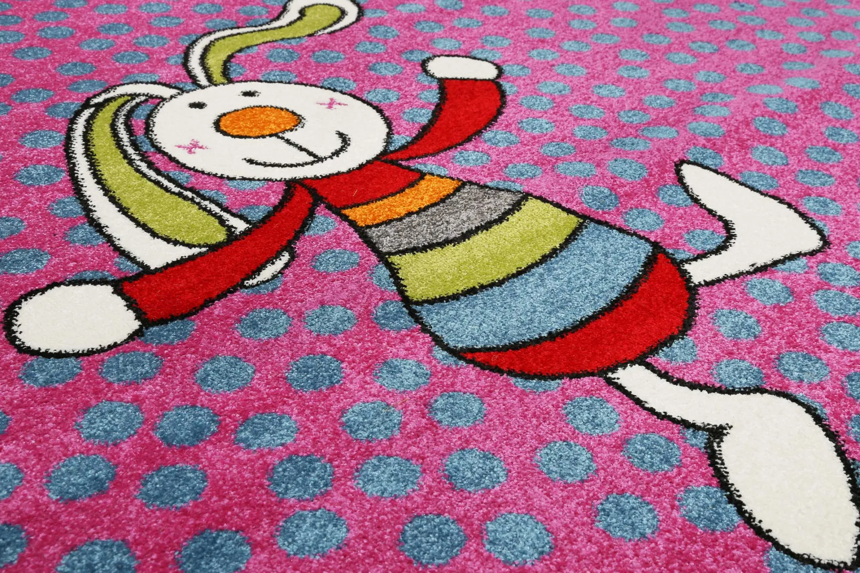 Sigikid Kinderteppich Pink Blau "Rainbow Rabbit"
