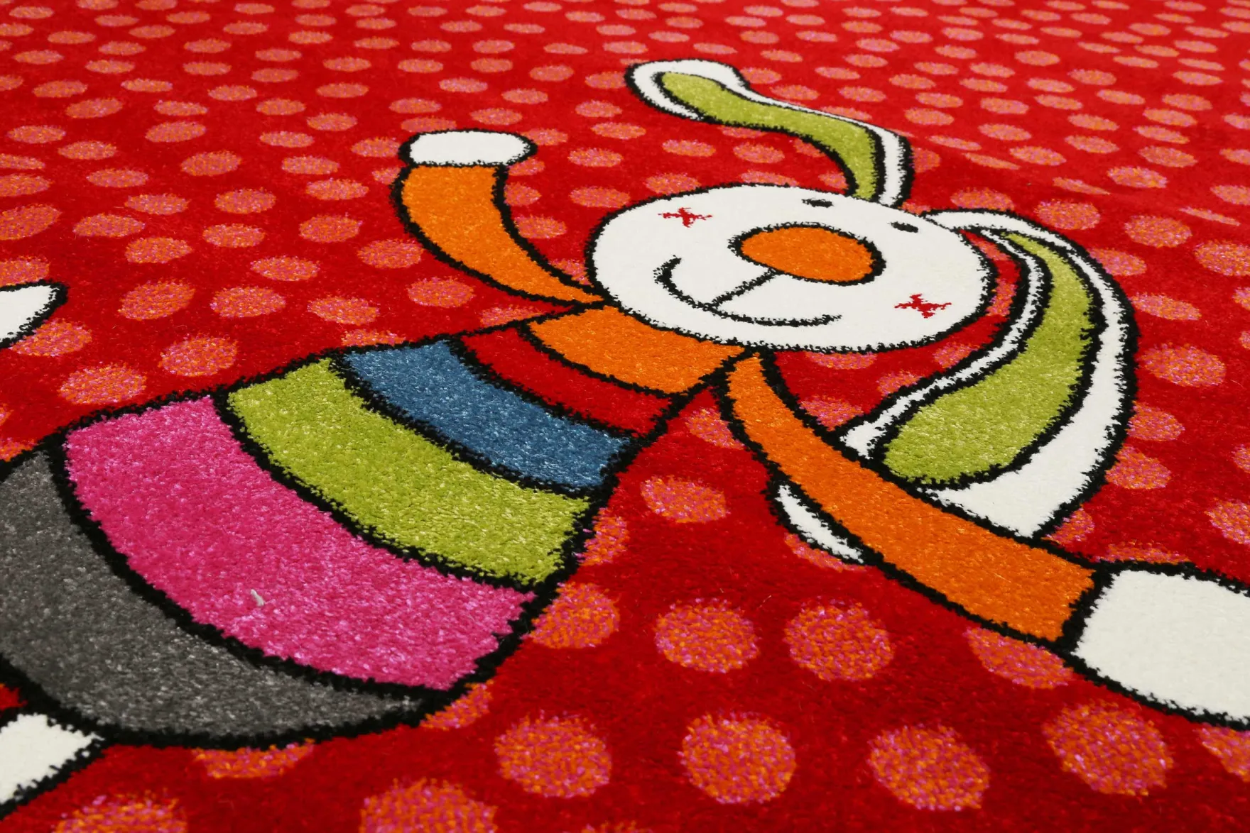 Sigikid Kinderteppich Rot "Rainbow Rabbit"