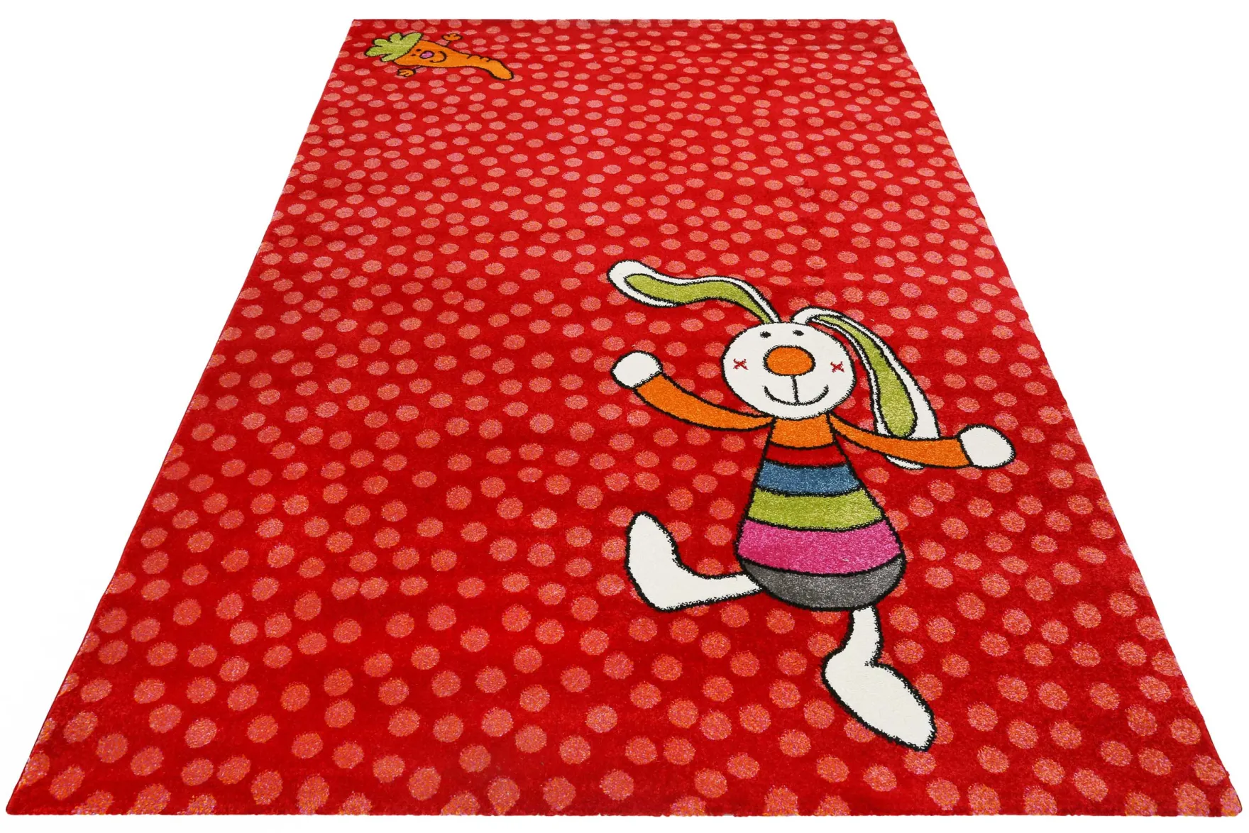Sigikid Kinderteppich Rot "Rainbow Rabbit"