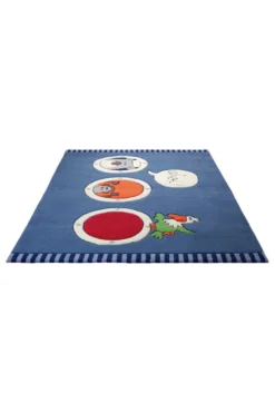 Sigikid Kinderteppich 90x160 cm Blau "Ahoi"