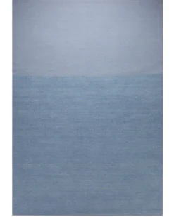 Spring Handwebteppich Chenille hellblau blau 160x230 cm