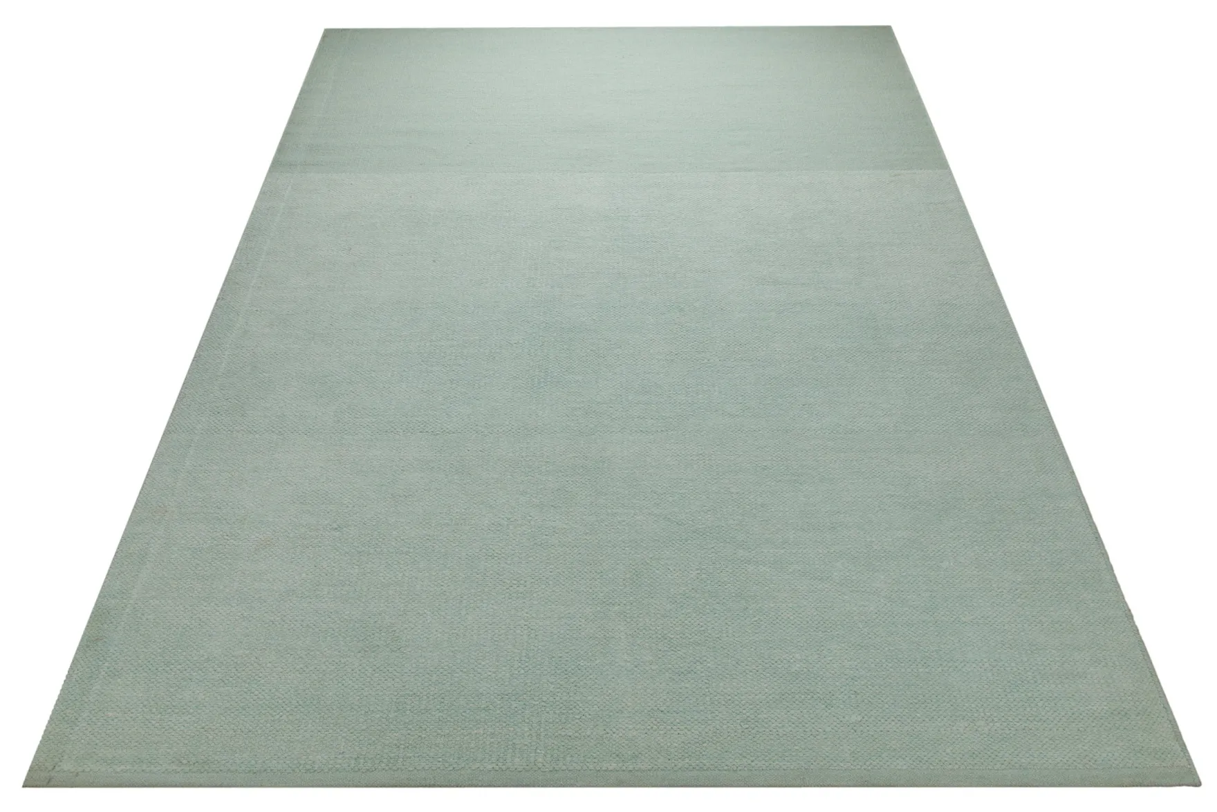 Spring Handwebteppich Chenille uni mint 160x230 cm