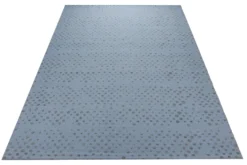 Spring Jacquard Teppich Baumwolle Punktstruktur hellblau 160x230 cm