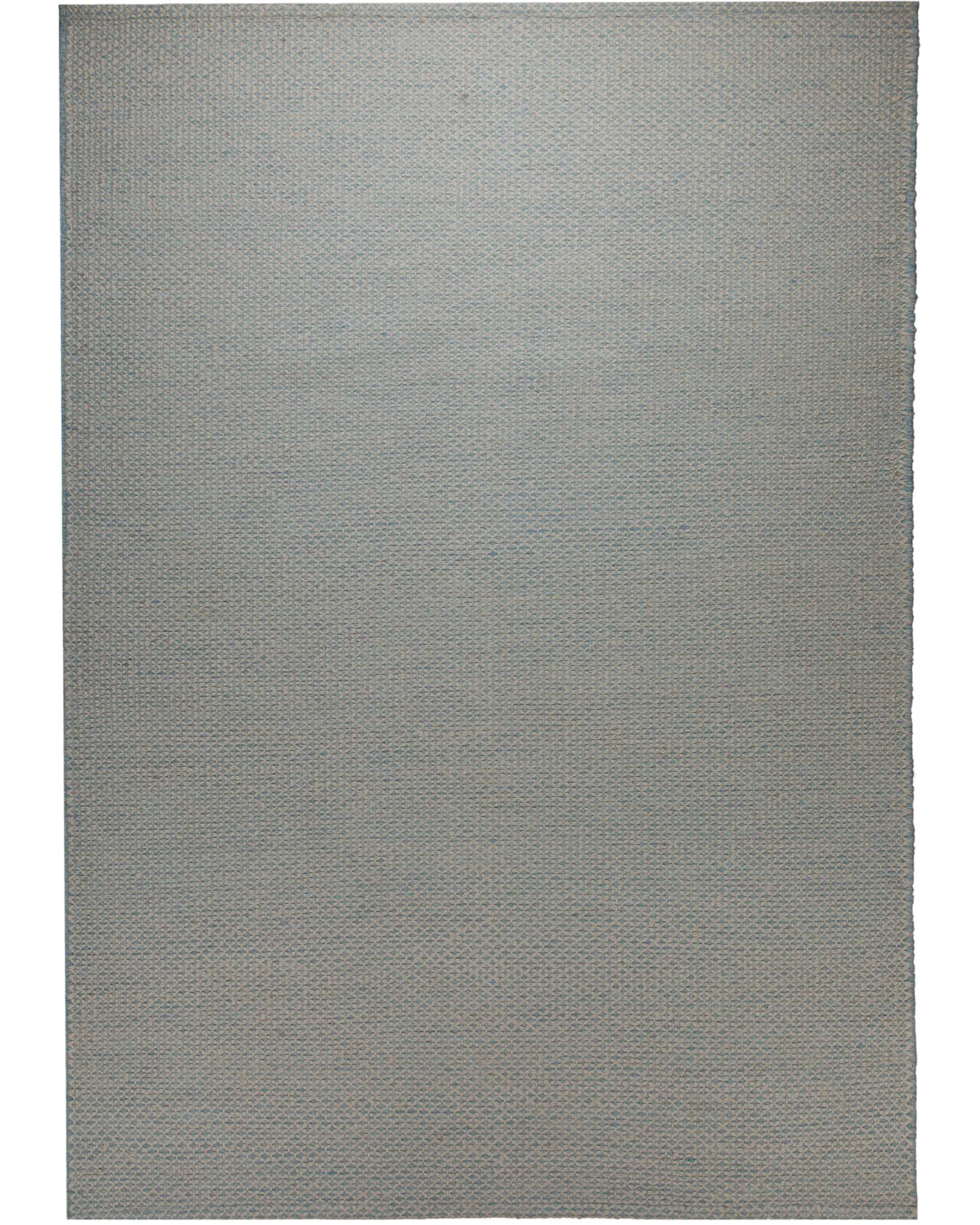 Summer Handwebteppich Wolle hellblau natur 160x230 cm