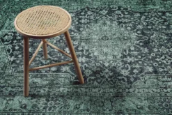 Teppich Anthrazit Grün Vintage 