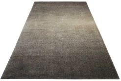 Teppich Beige Braun meliert Kurzflor 