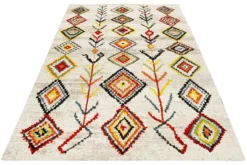 Teppich Beige Bunt Kurzflor 