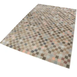 Teppich Beige Bunt Kurzflor